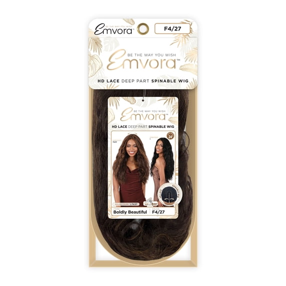 Emvora Boldly Beautiful 24 inch Synthetic Deep Lace Part Loose Body Wave Wig in Color F4/27