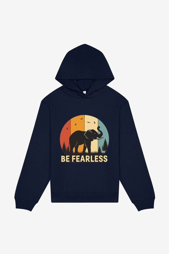 Be Fearless Unisex Heavyweight Hoodie - Navy (XL)