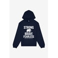 thumbnail image 1 of Boldstep Essentials Brave and Fearless Unisex Heavyweight Hoodie - Navy (L), 1 of 1