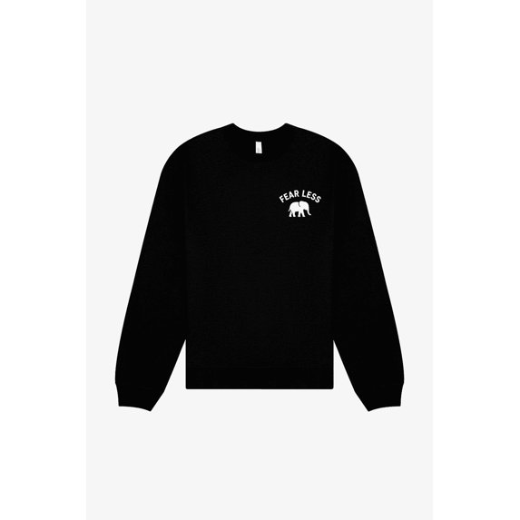 Boldstep Essentials Fear-Less Unisex Heavyweight Embroidered Sweatshirt (10oz) - Black (XL)