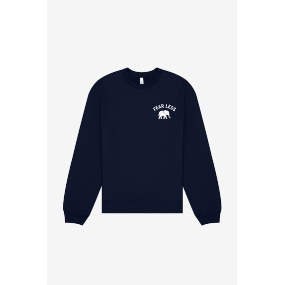 Boldstep Essentials Fear-Less Unisex Heavyweight Embroidered Sweatshirt (10oz) - Navy (XXL)