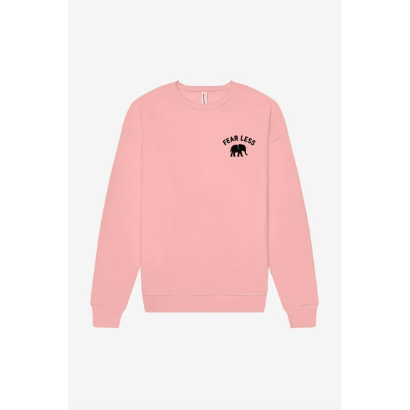 Boldstep Essentials Fear-Less Unisex Heavyweight Embroidered Sweatshirt (10oz) - Pink (L)