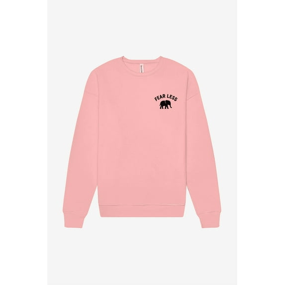 Boldstep Essentials Fear-Less Unisex Heavyweight Embroidered Sweatshirt (10oz) - Pink (M)