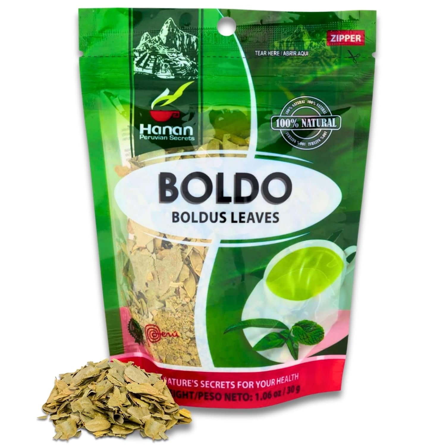 Boldus Loose Leaf Herbal Tea 1.1oz Boldo Leaves and Herbs Dried Peumus ...