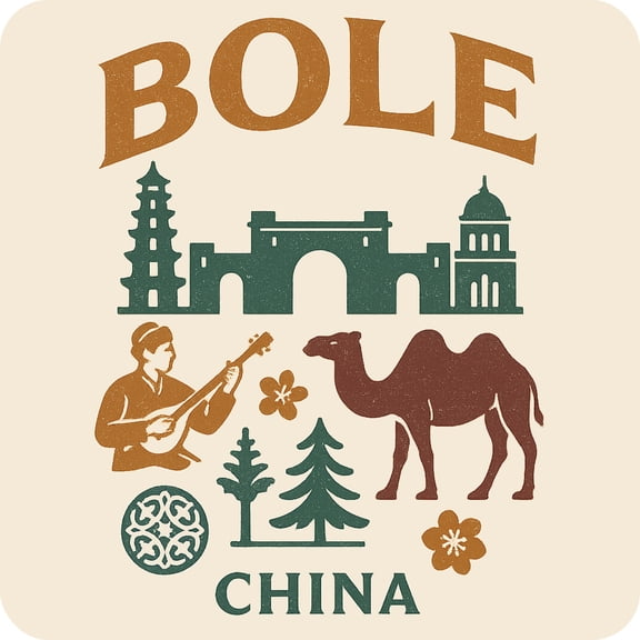 Bole China Keepsakes Souvenir Vinyl Sticker – Destination Travel Keepsake Collectible (3-Inches Wide)