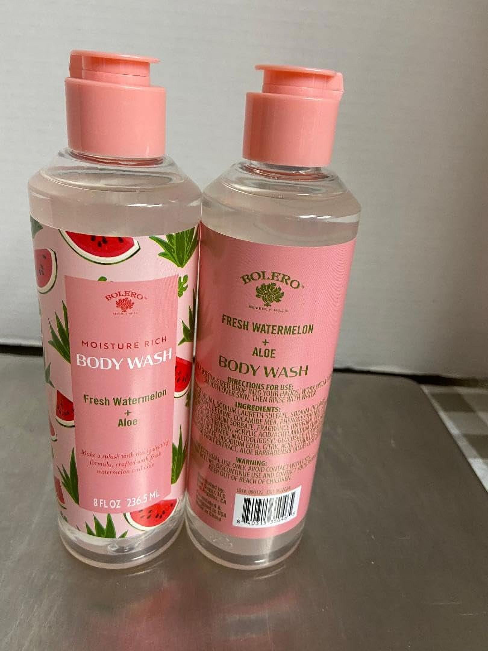 Bolero Beverly Hills Fresh DNF2 Watermelon + Aloe Body Wash (2 EA 8 oz ...