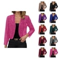 thumbnail image 1 of Bolero Cardigan Jacket for Women Long Sleeve Glitter Sparkling Mesh Lightweight Open Front Jackets Outerwear, 1 of 8
