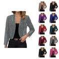thumbnail image 1 of Bolero Cardigan Jacket for Women Long Sleeve Glitter Sparkling Mesh Lightweight Open Front Jackets Outerwear, 1 of 8