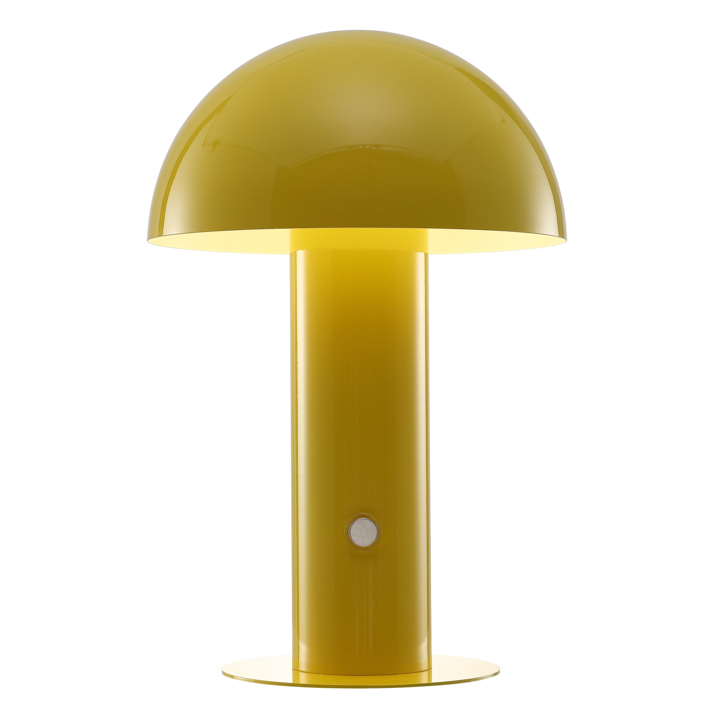 Boletus 10.75" Bohemian Coastal Yellow Cordless Mushroom LED Lamp