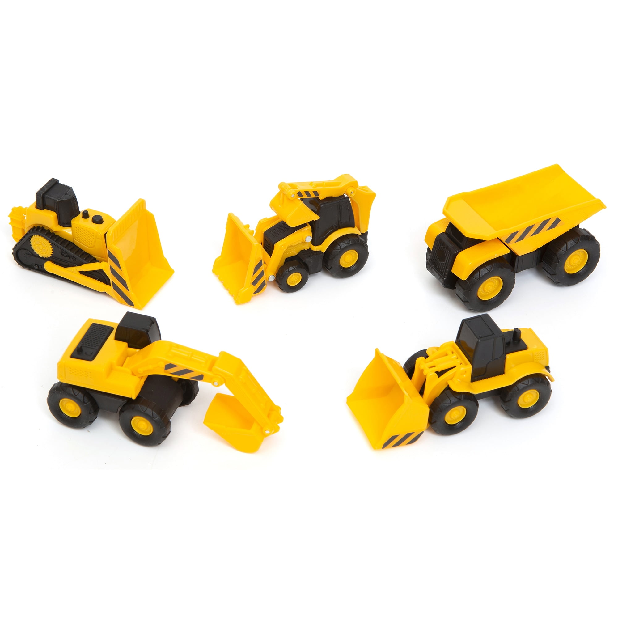 Boley: Mini Construction Vehicles - 5pk - Yellow & Black, Realistic ...