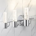 thumbnail image 1 of JONATHAN Y Bolha 18" 3-Light Minimalist Modern Bubble Acrylic/Iron Integrated LED Vanity Light, Chrome, 1 of 8