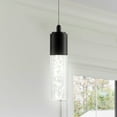 thumbnail image 1 of JONATHAN Y Bolha 4.75" 1-Light Bubble Acrylic/Iron Modern Minimalist Integrated LED Pendant, Black, 1 of 7