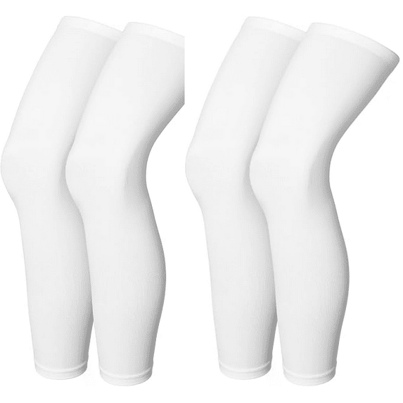 Boliang 2 Pairs Leg Sleeves,Full Leg Compression Sleeve for Men WomenCompression Leg Sleeve Full Length Leg Sleeves Sports Cycling Leg Sleeves for Men Women, Running, Basketball,Long Knee Sleeve