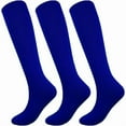 thumbnail image 1 of Boliang 3 Pair Softball Soccer Socks Baseball Football Socks for Youth Men and Women Baseball Softball Soccer Socks Knee High Over the Calf Sports Tube Socks For Teen, 1 of 5