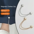 thumbnail image 1 of Bolincty 2Pcs Multi-Function Magnetic Clothing Clip with Chain Multi-Purpose Pinless Metal Buttons Clip Clothes Scarf Trouser Legs Cuff Fixing Magnet Pin, 1 of 8