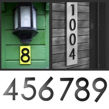 Bolincty Acrylic House Number with Screws 0-9 3D Apartment Farmhouse High Visibility Outside Front Door Enhance Mailbox Number Floating Address Number Decoration