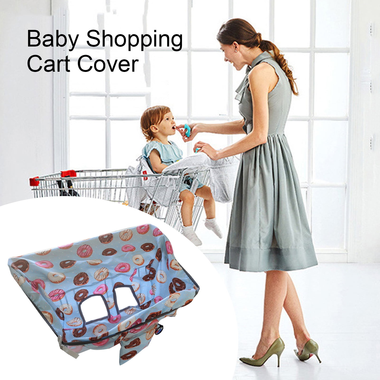 NoJo Baby Seat High Chair Cover Pad Chevron Gray Walmart