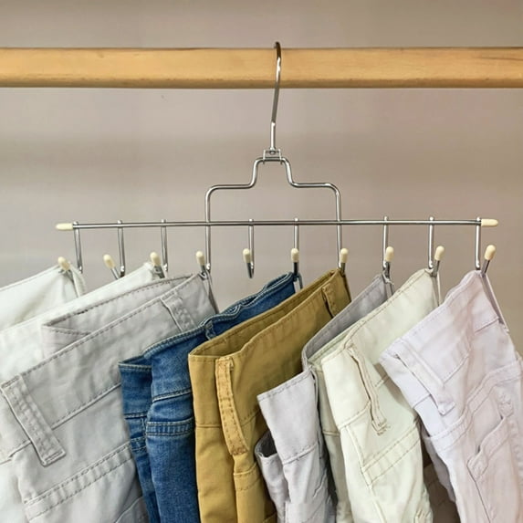 Bolincty Belt Hanger with 10 Hooks Stainless Steel Anti-slip Great Load Bearing 360 Degree Rotation Tie Organizer Wardrobe Organizer Home Dorm Scarf Hanging Rack