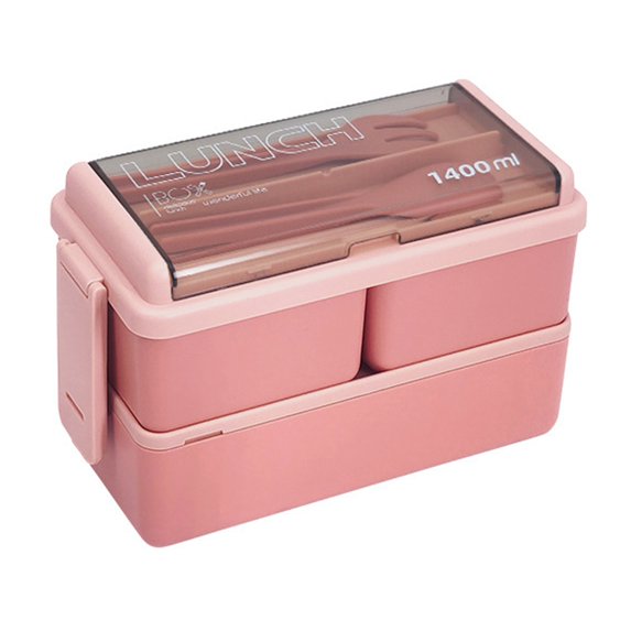 Bolincty Bento Box Adult Lunch Box 47oz Containers for Adults Men Women with 3 Compartments Lunchable Food Container, Microwave & Dishwasher Safe