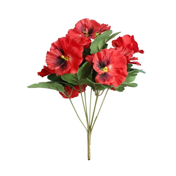 Bolincty Fake Flowers Pansy Small Wild Flower 5 Heads Faux Plastic Flowers for Home Wedding Kitchen Garden Table Centerpieces Indoor Outdoor Decor