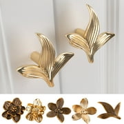 Bolincty Flower Leaf Cabinet Handle Single Hole Heavy Duty Zinc Alloy Universal Dresser Drawer Wardrobe Closet Pull Knob Furniture Hardware Replacement