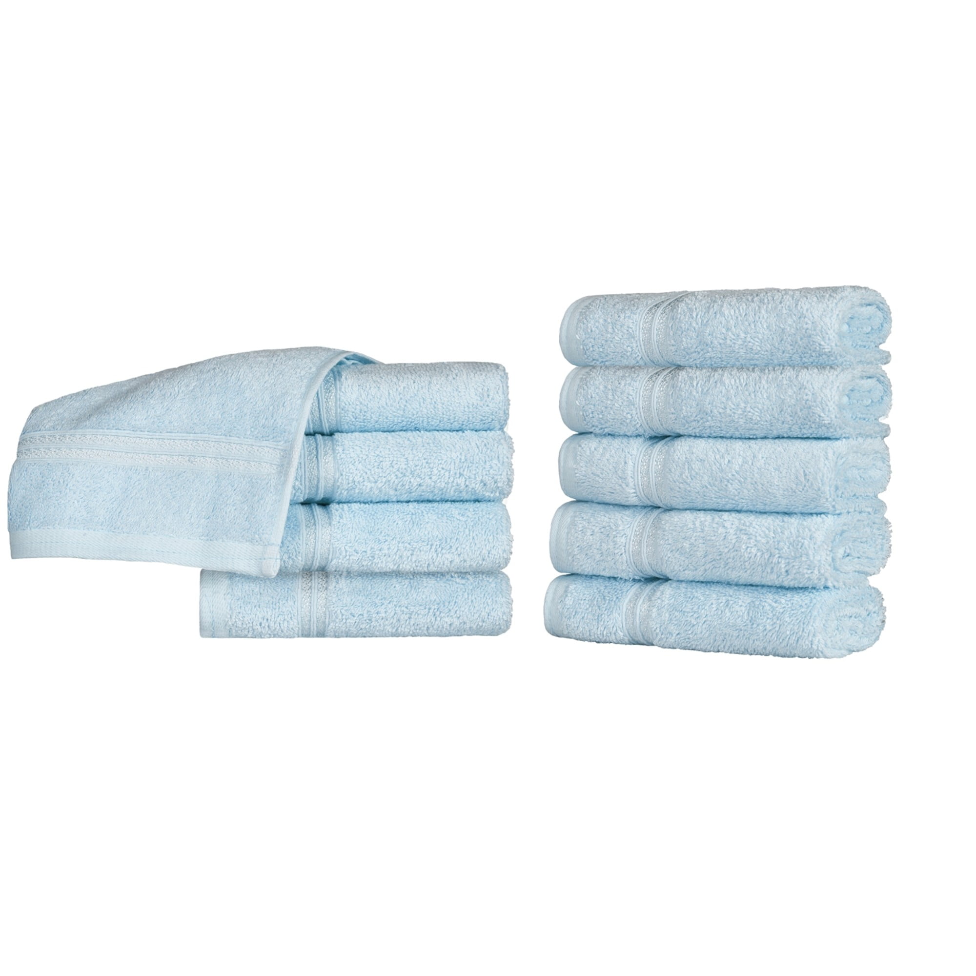 Bolingbroke Classic Ultra-Soft Absorbent 10-Piece Egyptian Cotton Face ...