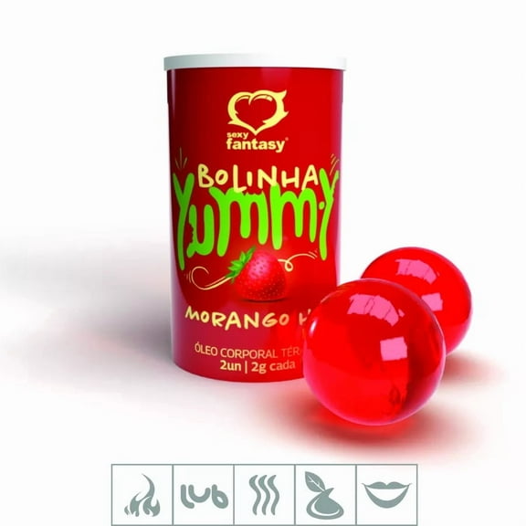 Bolinha Beijvel Ice Yummy Com 2un - Morango