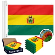 Bolivia Bolivian Flag 3x5FT 5-Pack Double-sided Embroidered Polyester By G128