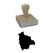 Bolivia Country Rubber Stamp, 2 X 2" Wood Stamp