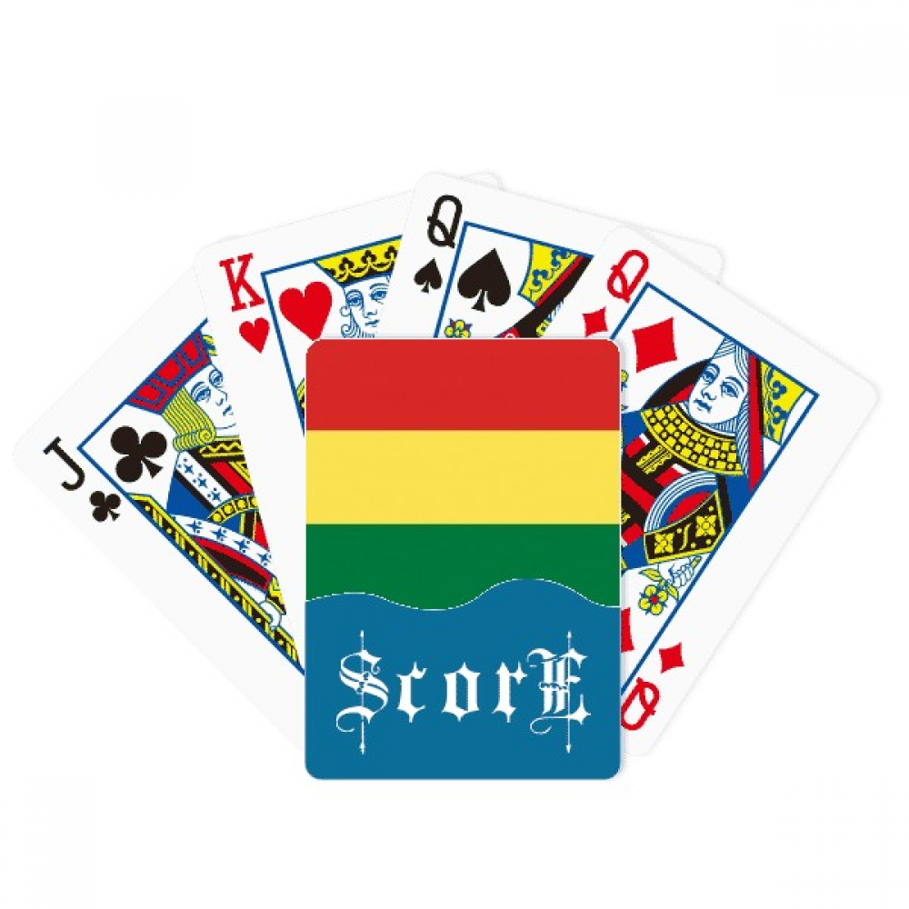 Bolivia Flag Country Symbol Mark Pattern Score Poker Playing Card Index