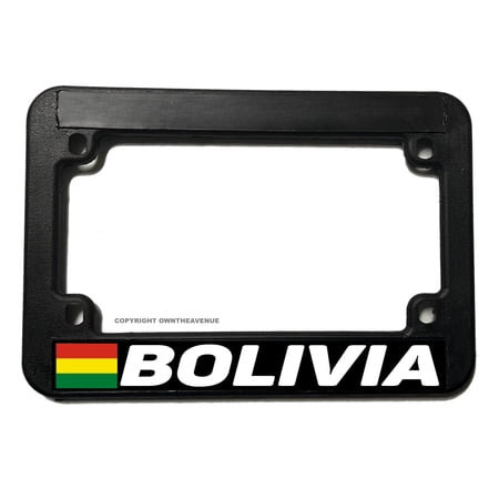 Bolivia World Flag Country Motorcycle License Plate Frame