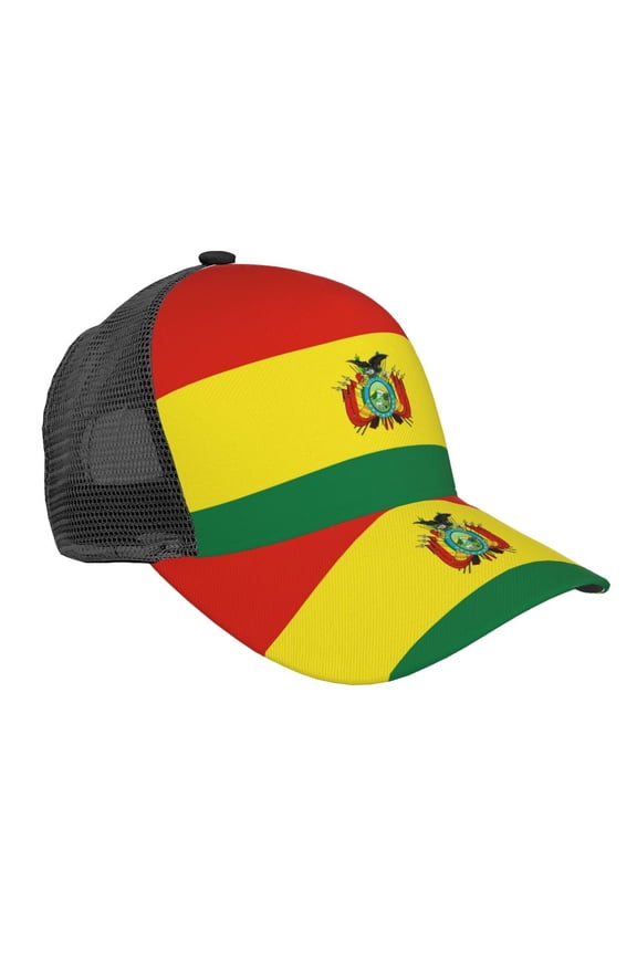 Bolivian Flag Snapback Trucker Hats Baseball Caps Adjustable Mesh Back Ball Caps For Men Women
