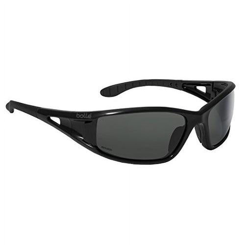 Bollé Safety 253-LW-40053 Lowrider Safety Eyewear with Shiny Black Polycarbonate Frame and Polarized Gray Lens ONE SIZE
