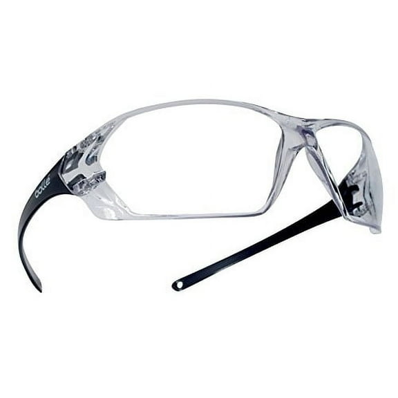 Boll Safety 253-PR-40057 Prism Safety Eyewear with Shiny Black Rimless Frame and Clear Anti-Scratch/Anti-Fog Lens