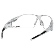 Boll  Safety 40113, Rush Safety Glasses, Translucent Frame, Clear HD Hydrophobic Lenses Universal