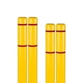 thumbnail image 1 of BollardGard 4" x 52" 4-Pack Bollard Cover - Innoplast (Yellow Red Tape), 1 of 6