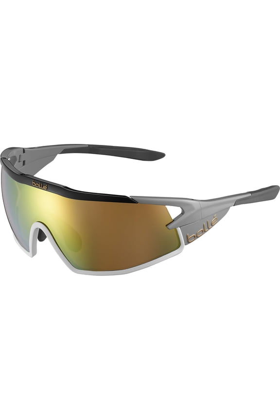 e B-Rock Pro 12629 Shiny Black Brown Gold Lens Sunglasses