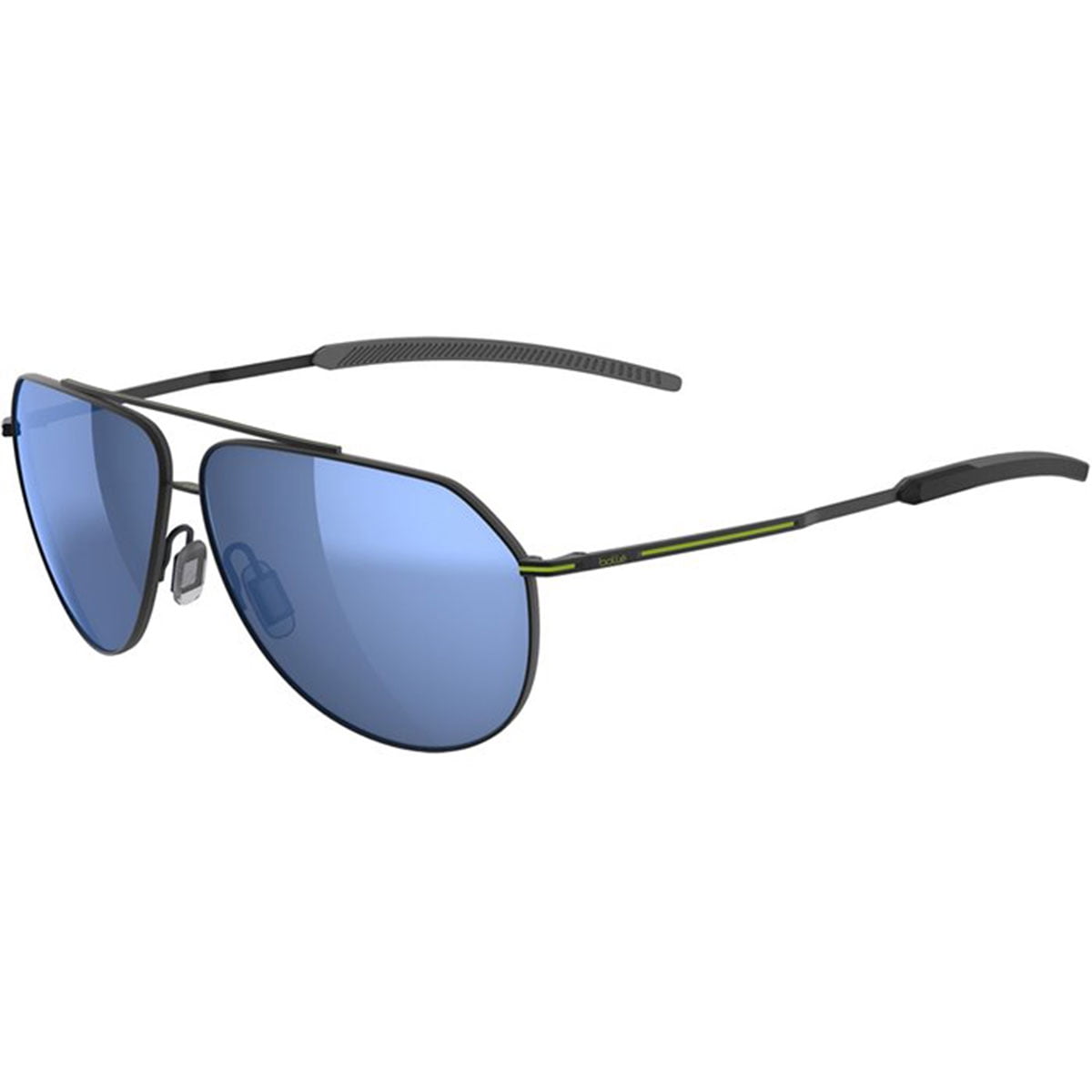 Bolle Livewire Polarized Sunglasses Black Acid Matte Volt+ Offshore