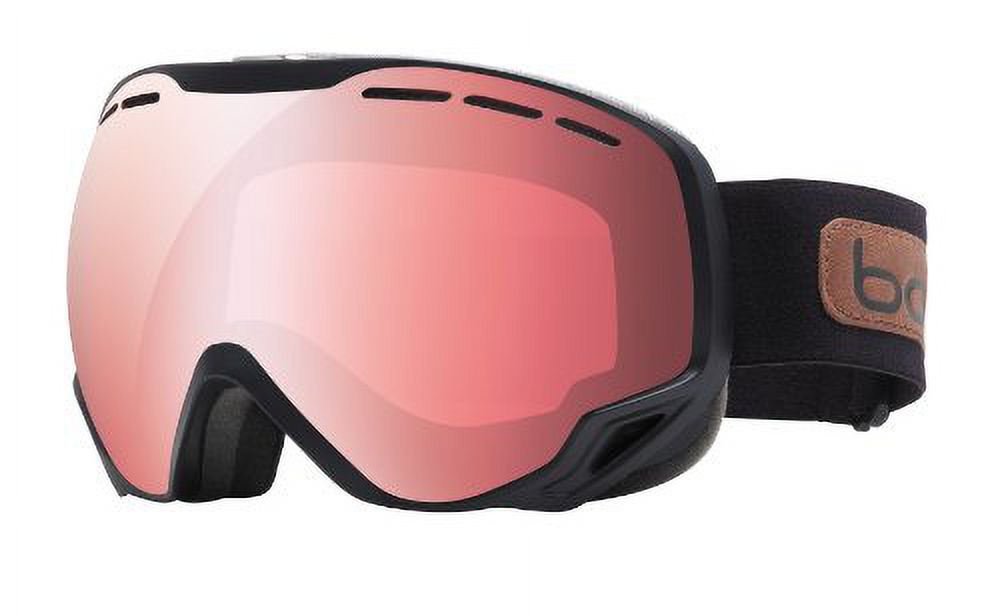 Bolle Emperor Ski/Snowboard Goggles Matte Black Frame and Vermillon