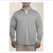 Bolle Mens Performance 1/4-Zip Chest Pocket Golf Pullover, Medium Gray -