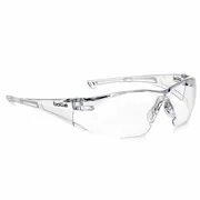 Bolle Rush Safety Glasses Clear Frame Clear Anti-Fog Lens Ansi Z87.1+