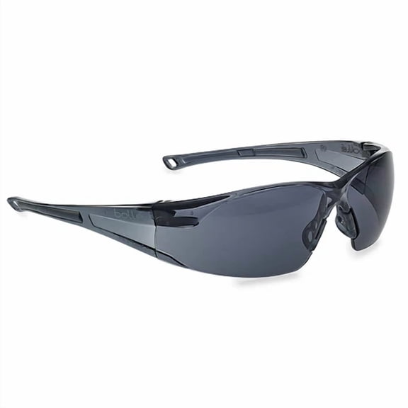 Bolle Rush Safety Glasses Grey Frame Smoke Anti-Fog Lens Ansi Z87.1+