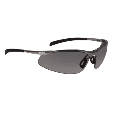 Bolle Safety 40049 Clear Lens Anti-Fog Contour Metal Safety Glasses, Silver