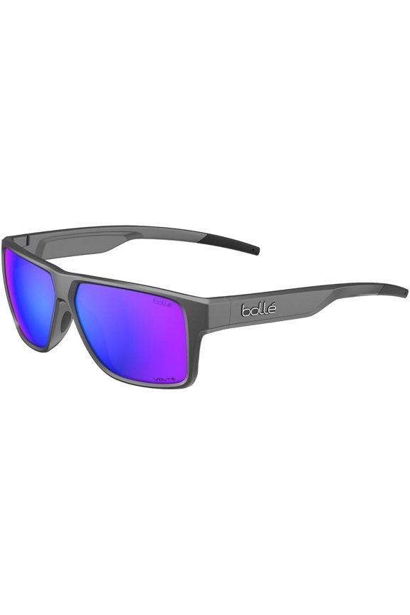 e Temper Polarized Titanium Matte Square Sunglasses with Mirror Lens BS042001