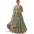 thumbnail image 1 of Bollywood Designer Anarkali Gown Dress Indian Pakistani Sewn Salwar Kammez Suits ( Pista Green, L - 42 ), 1 of 6