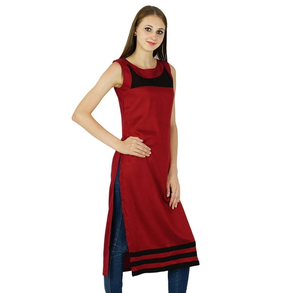 Bollywood Kurta Indian Designer Women Casual Ethnic Kurti Cotton Top Tunic Dress