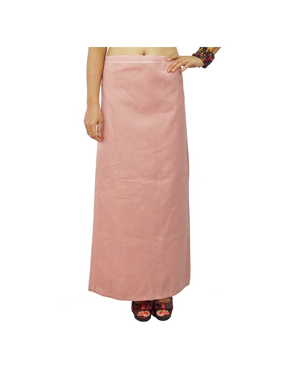 Bollywood Solid Petticoat Underskirt Indian Cotton Lining For Sari