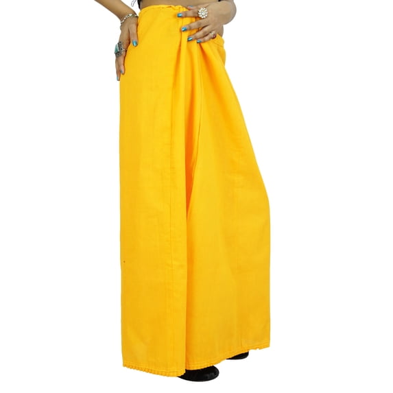 Bollywood Solid Petticoat Underskirt Indian Cotton Lining For Sari