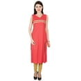 thumbnail image 1 of Bollywood Solid Rayon Sleeveless Tunic Kurta Women Ethnic Kurti Dress Top, 1 of 1