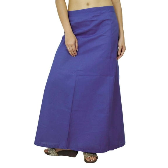 Bollywood Stitched Petticoat Cotton Inskirt Solid Indian Lining For Sari